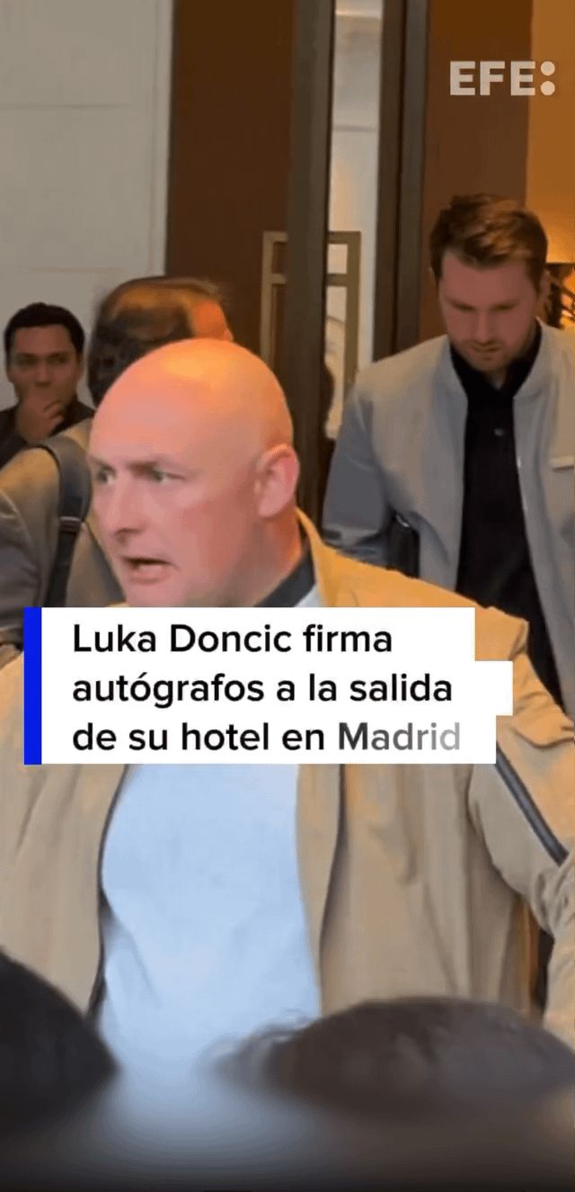东契奇现身马德里街头，1张签名照让湖人球迷集体破防