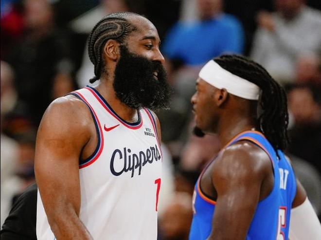 下半場熄火，哈登半場22分&全場25分，另有6板6助攻