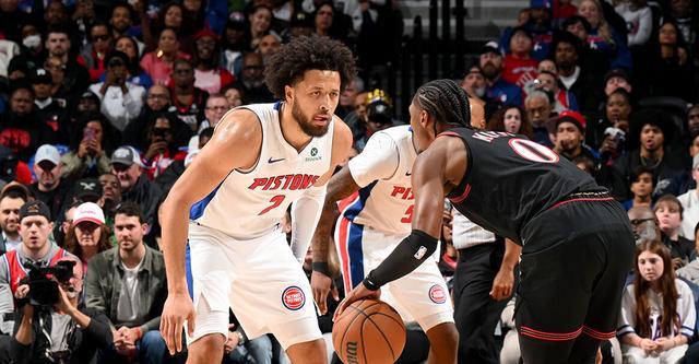 坎寧安26+11馬克西33+7 活塞險(xiǎn)勝76人6連勝