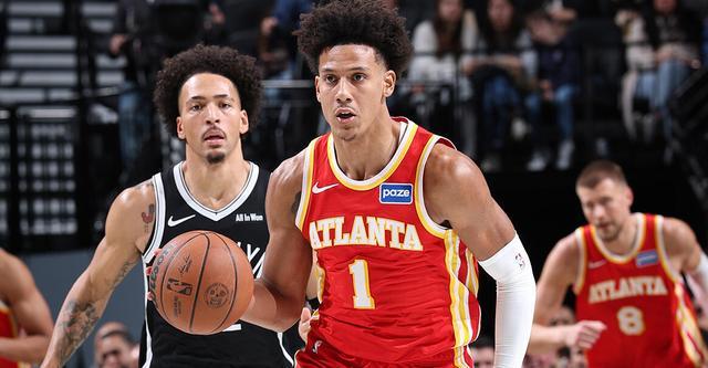 杰倫-約翰遜23+7+5小波特32+9 老鷹客場力克籃網(wǎng)