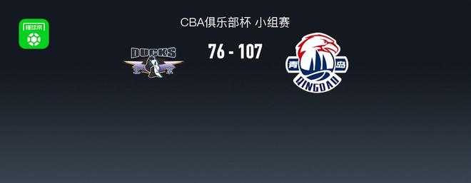CBA俱乐部杯战报：青岛107-76狂胜北京，乔丹-米奇22+6+2