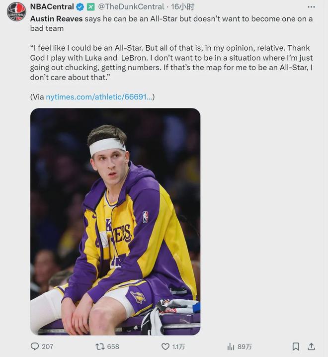 里夫斯飘了！拒绝湖人8920万！扬言轻松打进全明星