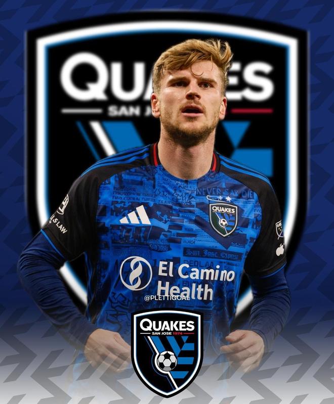 德天空：维尔纳将加盟美职联圣何塞地震队，他已与莱比锡解约