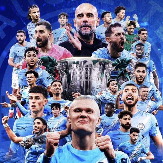 瓜帅40冠里程碑!曼城2-0阿森纳捧起联赛杯,终结枪手不败神话 瓜帅40冠里程碑!曼城2-0阿森纳捧起联赛杯,终结枪手不败神话