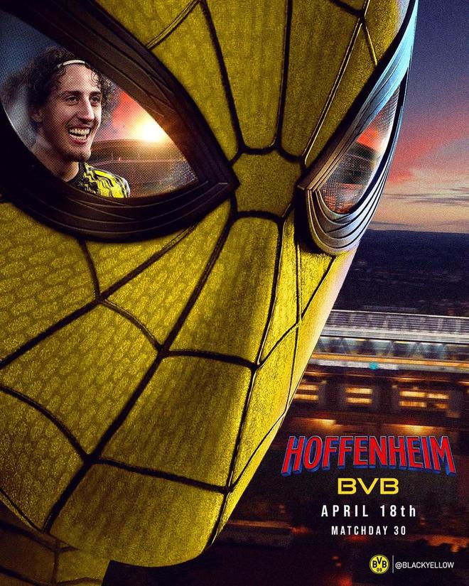 多特赛前发布蜘蛛侠主题海报，“崭新比赛日”迎战霍芬海姆