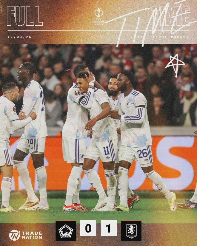 英超欧战9战仅1胜!维拉1-0里尔成独苗,埃梅里百胜藏逆袭密码 英超欧战9战仅1胜!维拉1-0里尔成独苗,埃梅里百胜藏逆袭密码