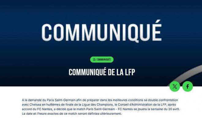 朗斯反对无效!法甲确认争冠战延期为大巴黎欧冠让路,2队仅差1分 朗斯反对无效!法甲确认争冠战延期为大巴黎欧冠让路,2队仅差1分