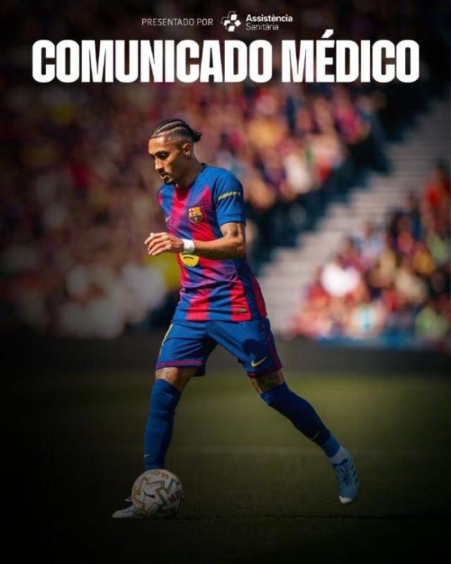 巴西害惨巴萨？拉菲尼亚伤缺5周，缺席欧冠战马竞