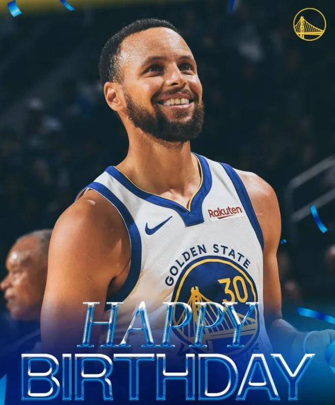 38岁了!祝NBA历史最伟大的射手库里生日快乐! 38岁了!祝NBA历史最伟大的射手库里生日快乐!
