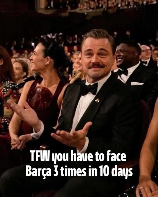 10天3战巴萨!马竞晒小李子摊手表情包 期待重演国王杯晋级美梦 10天3战巴萨!马竞晒小李子摊手表情包 期待重演国王杯晋级美梦