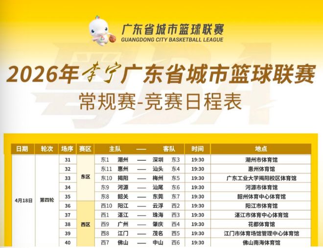 粤BA酣战 CBA冲刺！广东体育频道下周节目单全程高能！（4月13日-4月19日）