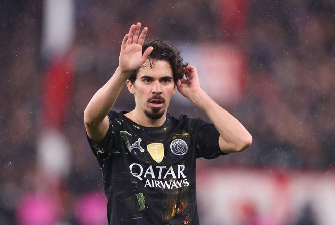 维蒂尼亚转会巴黎后52场欧冠全部都有出场，为同期最多