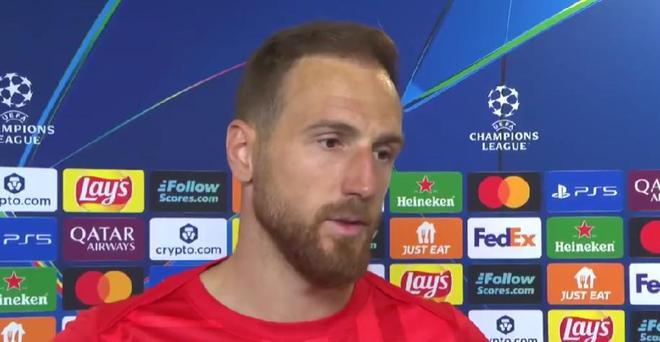 奥布拉克：很接近扑出哲凯赖什的点球，但他用了最大力量射门