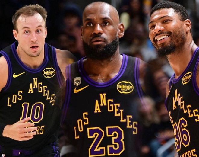 23分6板2助3断3记三分球！25分7助5断5记三分球！湖人巨头真多