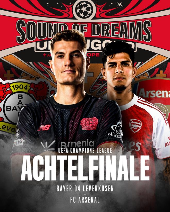 欧冠1/8决赛抽到勒沃库森,哈弗茨和因卡皮耶将战旧主