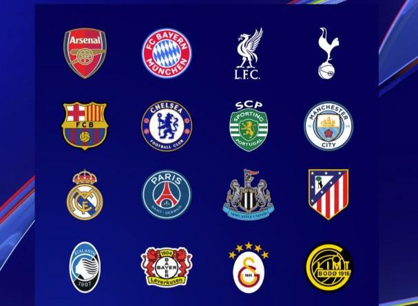 GOAL评欧冠16强实力:阿森纳榜首拜仁第二,马竞第七皇马第九