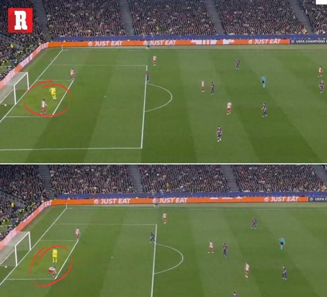 欧冠：马竞球员手球，裁判却拒绝判罚点球的真相