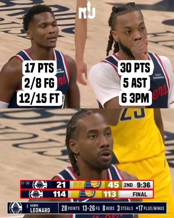 0.4秒绝杀!今年的伦纳德,能否进最佳一阵?