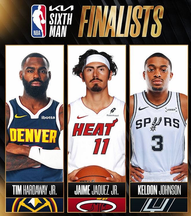 官宣！年度最佳第六人出炉，哈克斯73分完败，马刺新队魂超越妖刀