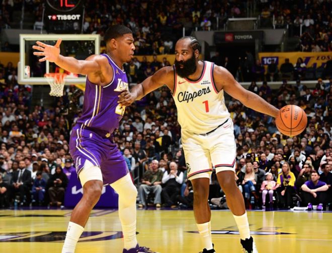 快船17分惨败湖人，哈登太累，詹姆斯发力，一战可以看清6位球星