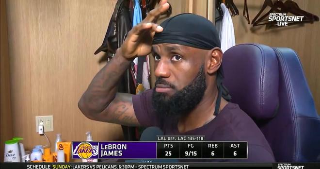 若你是湖人对手你怎么防?詹姆斯:不知道,其实我知道,但我不会说的