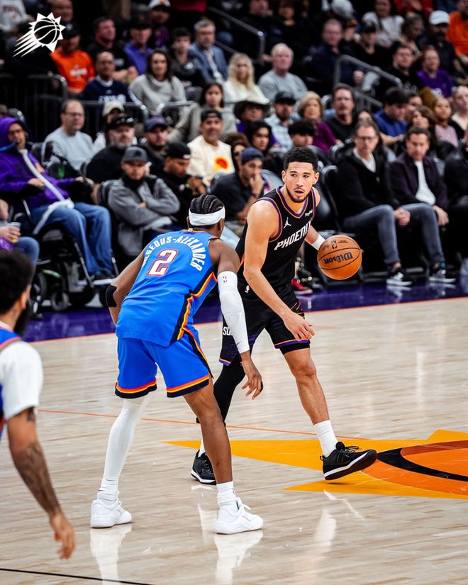 三人20+太陽(yáng)終結(jié)雷霆4連勝，布克24+6+9送三分絕殺亞歷山大25+6