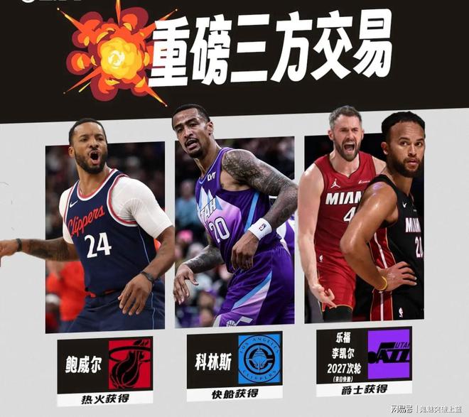 恭喜快船！达成三方交易！19+8顶级内线驰援小卡哈登冲击总冠军