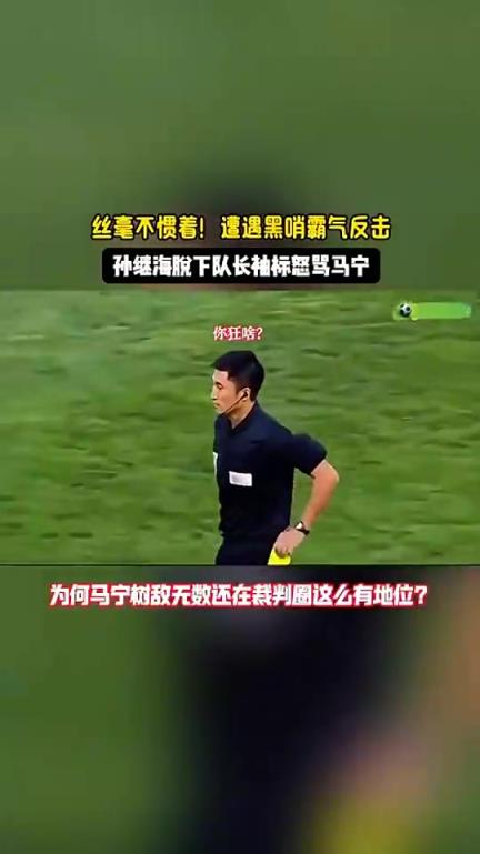 郑智张琳芃都没办法！当年孙继海脱下队长袖标怒骂主裁判马宁