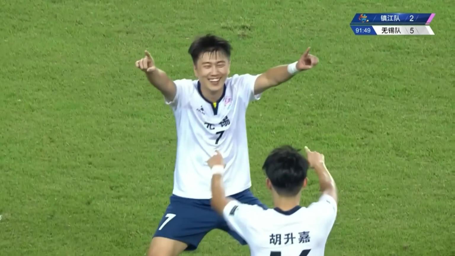 杀死比赛！李皓然头球破门，助无锡队5比2领先！