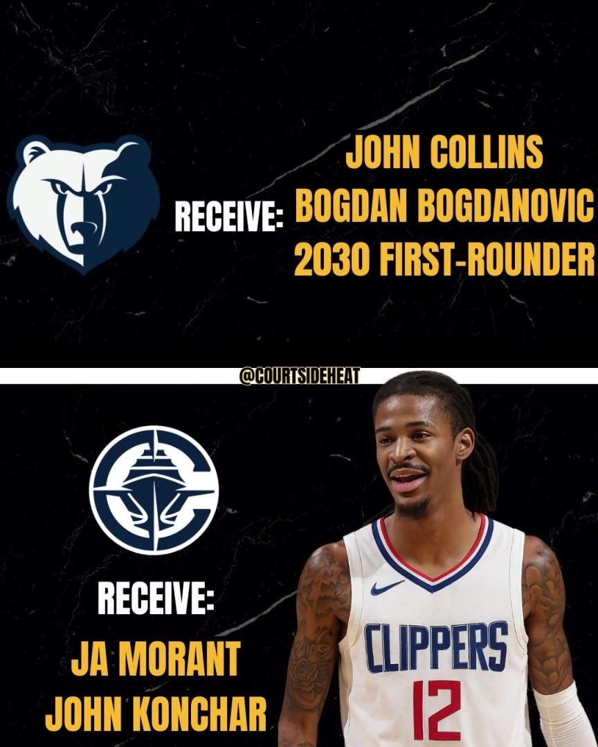 解快船燃眉之急?美媒炸裂交易方案:快船得到莫兰特,送出科林斯+博格丹! 解快船燃眉之急?美媒炸裂交易方案:快船得到莫兰特,送出科林斯+博格丹!