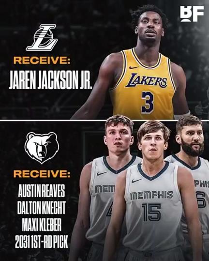 平替浓眉有搞头？美媒献策湖人：克内克特+小里+2首轮换JJJ