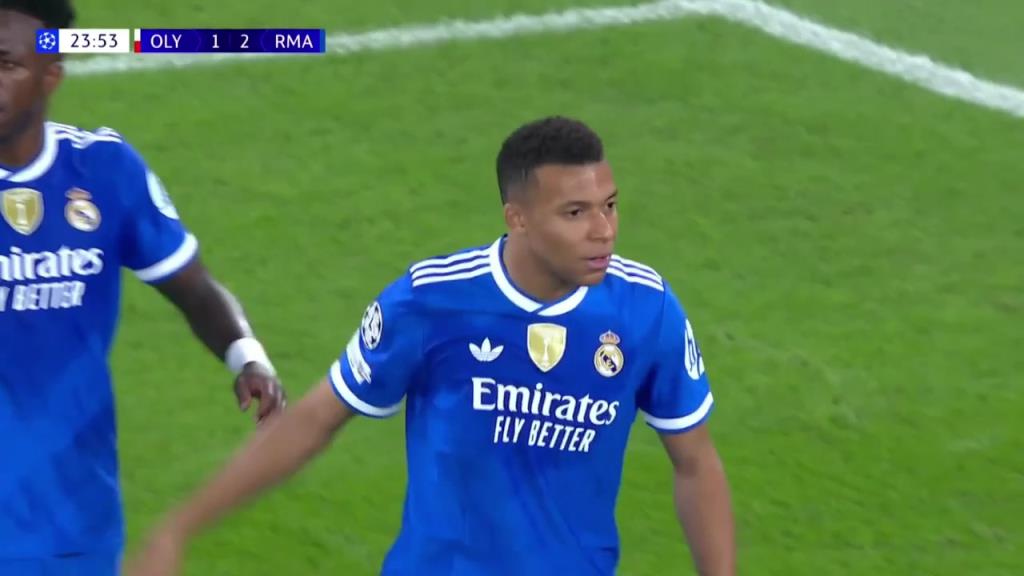 姆總2分鐘2球皇馬光速反超！姆巴佩頭球轟炸破門！居萊爾傳中助攻