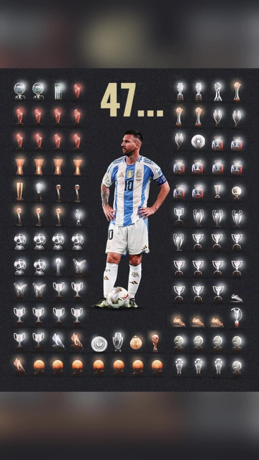 47座奖杯！梅西正在挑战弗爵爷的冠军纪录