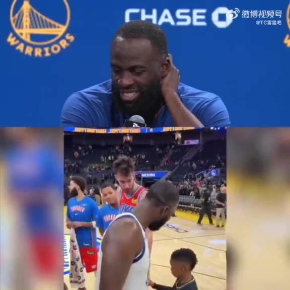 原来追梦儿子还是切特的粉丝，昨日雷勇赛后，跑去和切特见面