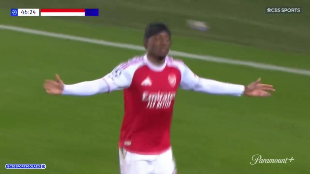 阿森纳2-0布鲁日！苏维门迪下底传中，马杜埃凯包抄头球空门双响