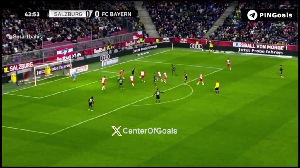 伊藤洋輝不停球抽射變線入網(wǎng)，拜仁1-0領(lǐng)先薩爾茨堡