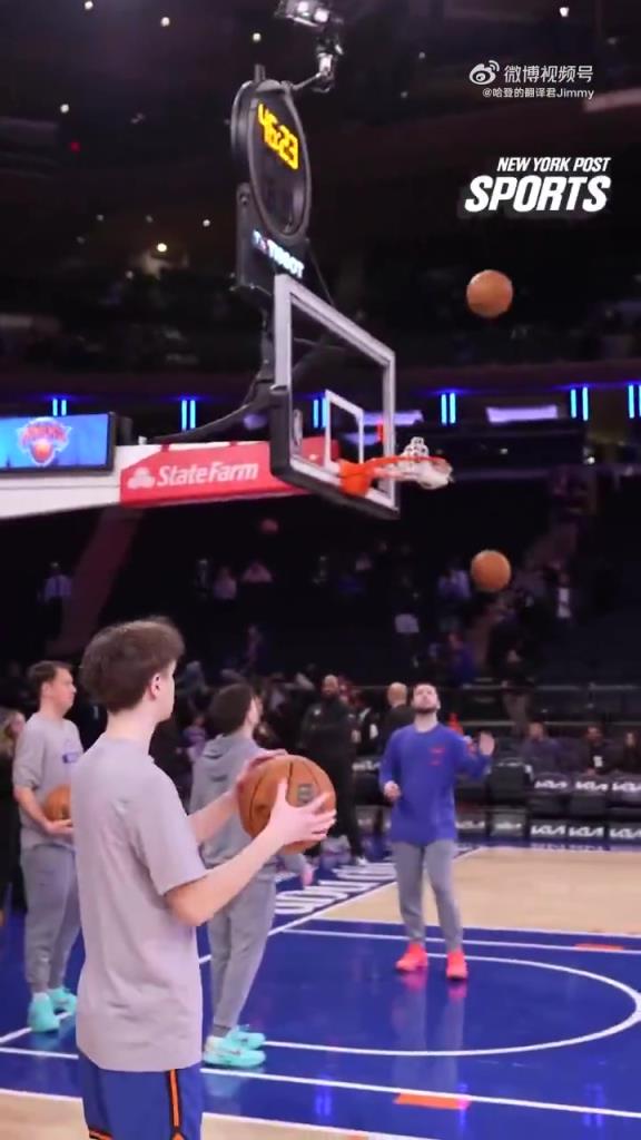 哈登賽前熱身，看起來不受傷病影響呀