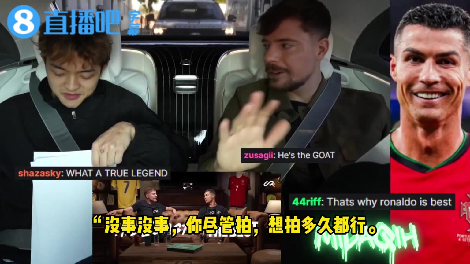 野兽先生讲述拍摄C罗的过程：他不在乎行程安排，甚至请我去他家