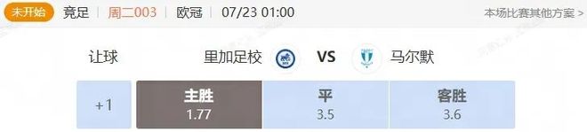 欧冠串关解析 里加足校VS马尔默 流浪者VS帕纳辛纳