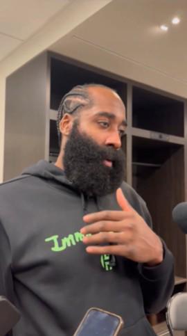 哈登：我以前从未如此不顺但我仍充满信心，这是对我们的考验