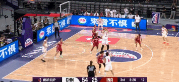 FIBA成年组首秀！张子宇7中5得到13分4篮板2助攻1封盖