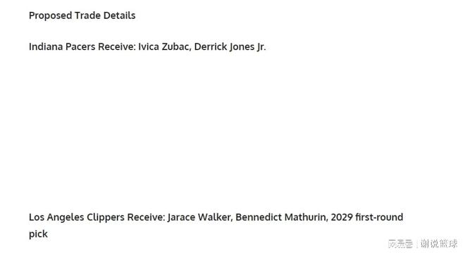 FW支招快船跟步行者交易，可兜售16+12中锋，换两替补+首轮签？