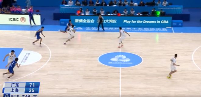 轻松大胜34分！广东U22男篮击败上海，打进决赛！