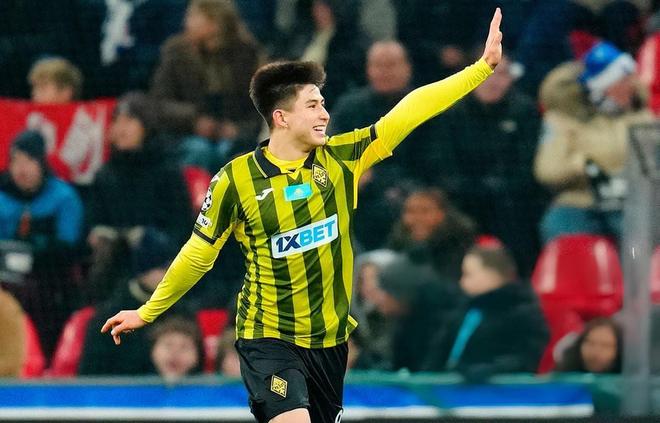 僅次于法蒂和亞馬爾，薩特帕耶夫是歐冠第三年輕的進球者