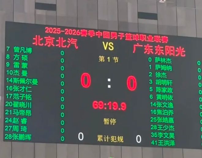 兇多吉少！廣東大將確定缺席和北京隊比賽 杜鋒緊急調整陣容