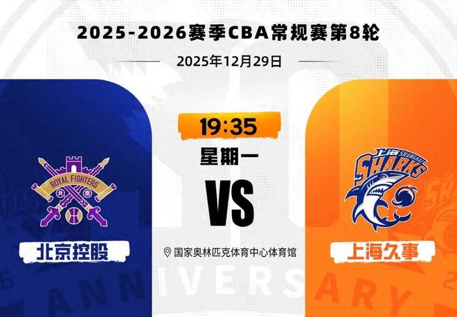 CBA常規賽第8輪，上海久事男籃90:70勝北京控股男籃