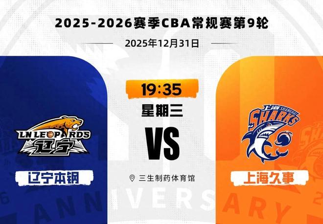 CBA常規賽第9輪，上海久事男籃91:65勝遼寧本鋼男籃