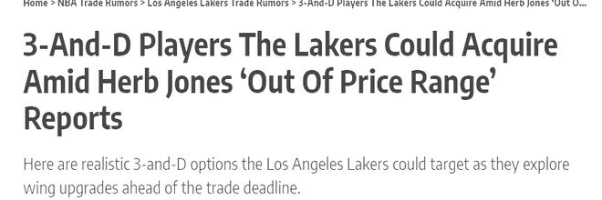 尋找3D側翼！爆湖人沖冠的6筆潛在交易，3換1追維金斯是最優解