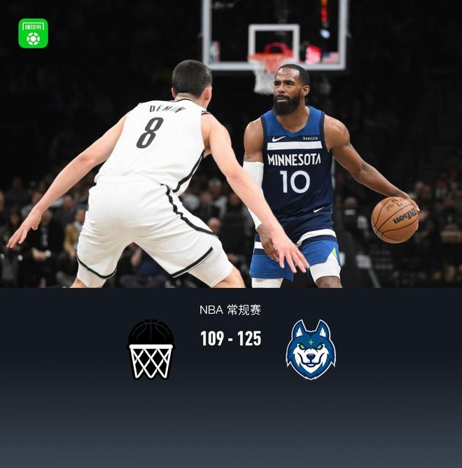 森林狼125-109小勝籃網(wǎng)，蘭德爾三雙，迪文琴佐25+9+5