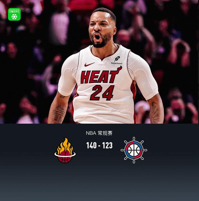 熱火140-123賽季雙殺快船，鮑威爾30分，倫納德空砍36分